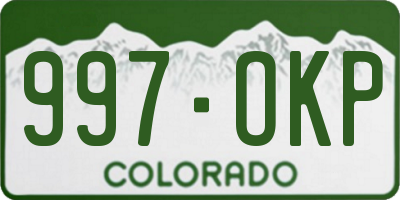 CO license plate 997OKP