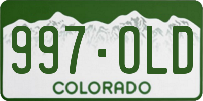 CO license plate 997OLD