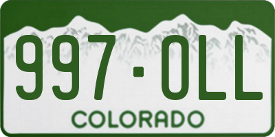 CO license plate 997OLL