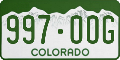 CO license plate 997OOG