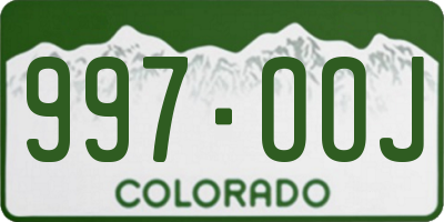 CO license plate 997OOJ