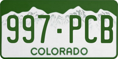 CO license plate 997PCB