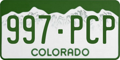 CO license plate 997PCP