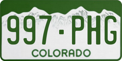 CO license plate 997PHG