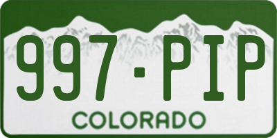 CO license plate 997PIP