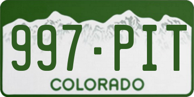 CO license plate 997PIT