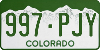 CO license plate 997PJY