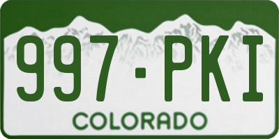 CO license plate 997PKI