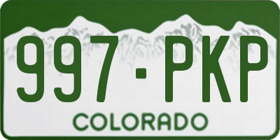 CO license plate 997PKP