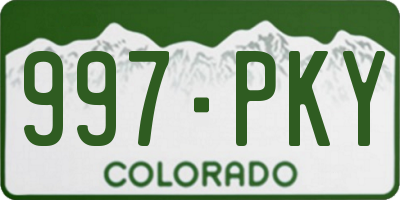 CO license plate 997PKY