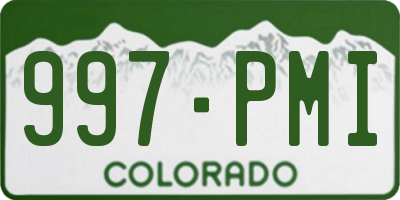 CO license plate 997PMI