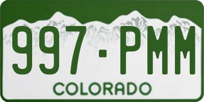 CO license plate 997PMM