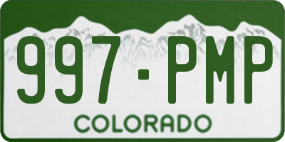 CO license plate 997PMP