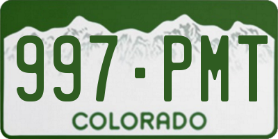 CO license plate 997PMT