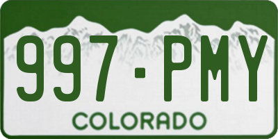 CO license plate 997PMY