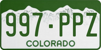 CO license plate 997PPZ