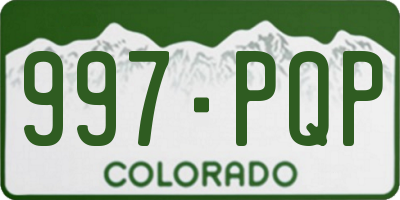 CO license plate 997PQP