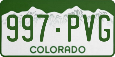 CO license plate 997PVG
