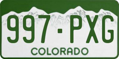 CO license plate 997PXG