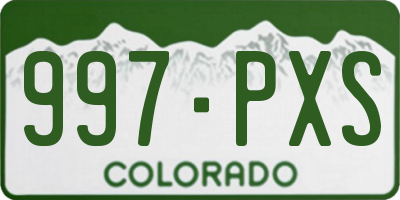 CO license plate 997PXS