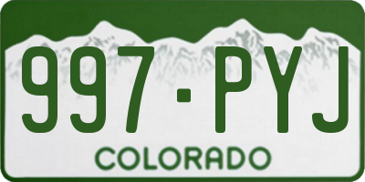 CO license plate 997PYJ