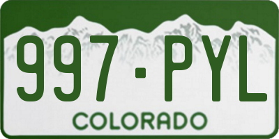 CO license plate 997PYL