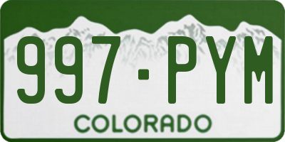 CO license plate 997PYM