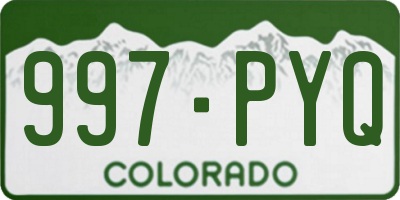 CO license plate 997PYQ