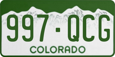 CO license plate 997QCG