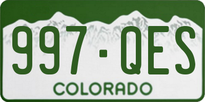 CO license plate 997QES