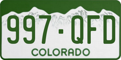 CO license plate 997QFD