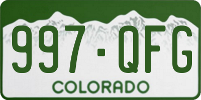 CO license plate 997QFG