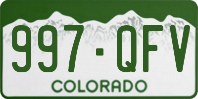 CO license plate 997QFV