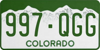 CO license plate 997QGG