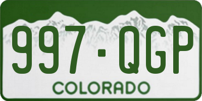 CO license plate 997QGP