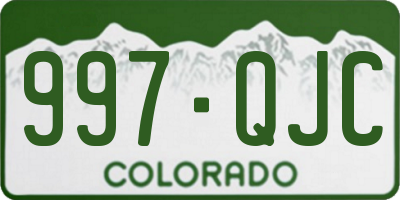 CO license plate 997QJC