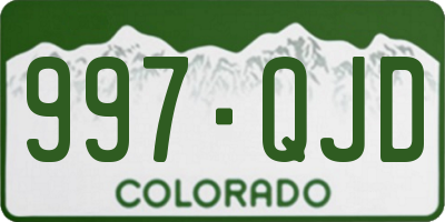 CO license plate 997QJD