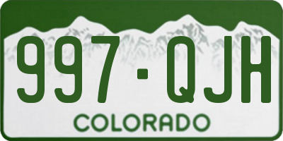 CO license plate 997QJH
