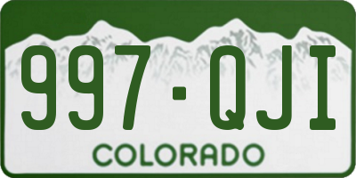 CO license plate 997QJI