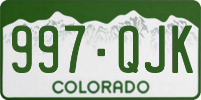 CO license plate 997QJK