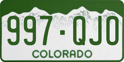 CO license plate 997QJO