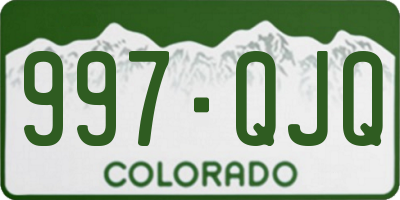 CO license plate 997QJQ