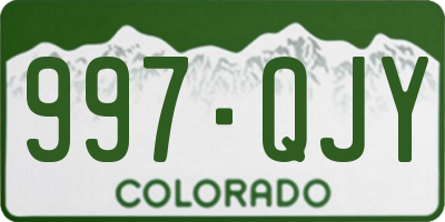 CO license plate 997QJY