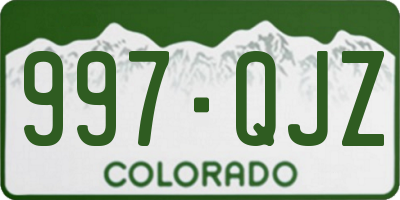 CO license plate 997QJZ