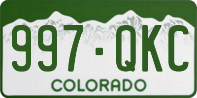 CO license plate 997QKC