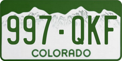 CO license plate 997QKF