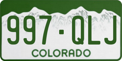 CO license plate 997QLJ