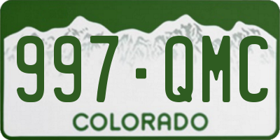 CO license plate 997QMC