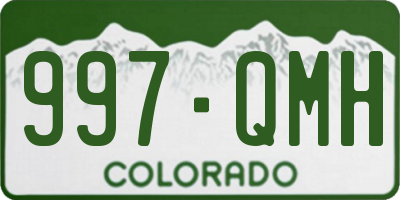 CO license plate 997QMH