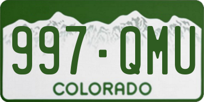 CO license plate 997QMU